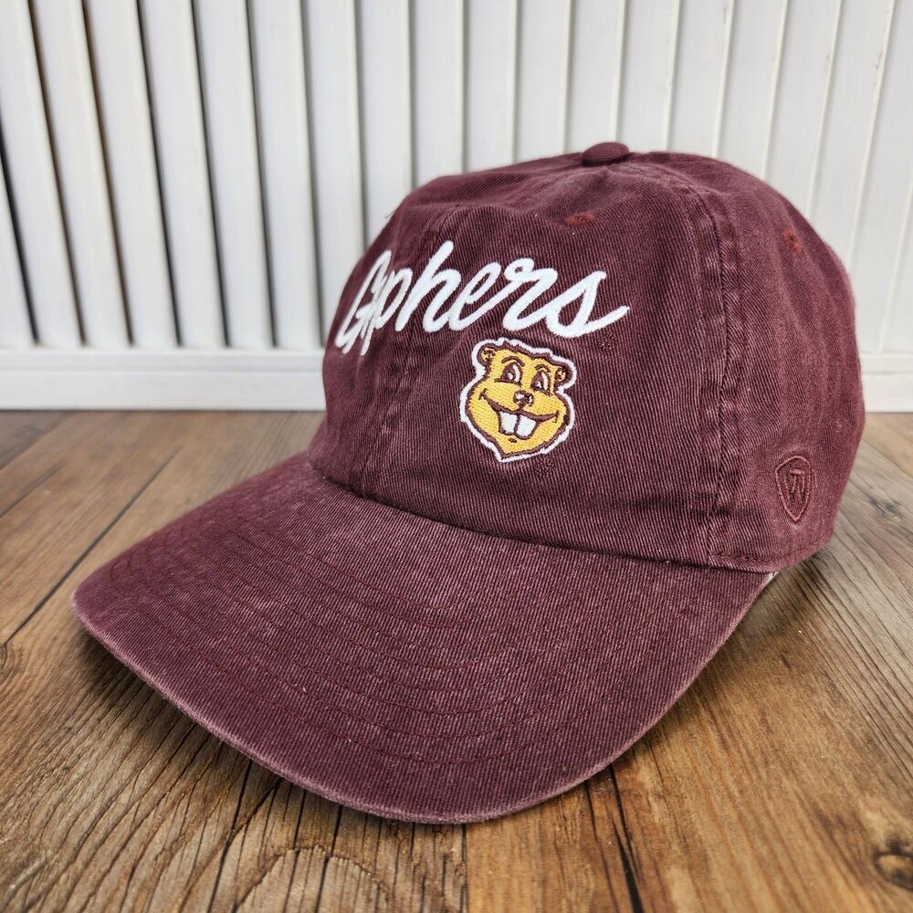 Minnesota Gophers Top of the World TOW Dad Hat Maroon Strapback College Team Cap